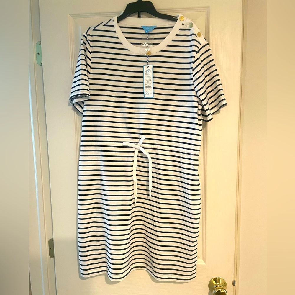 Draper James tie waist t shirt dress NWT size M